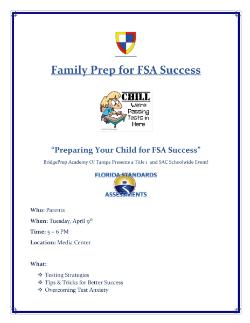 FSA Parents Question & Answer Session